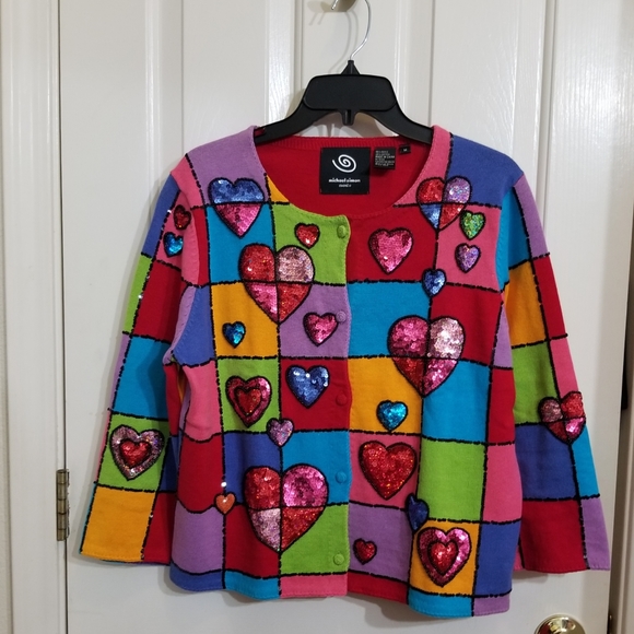 Michael simon heart sequin jacket